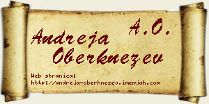 Andreja Oberknežev vizit kartica